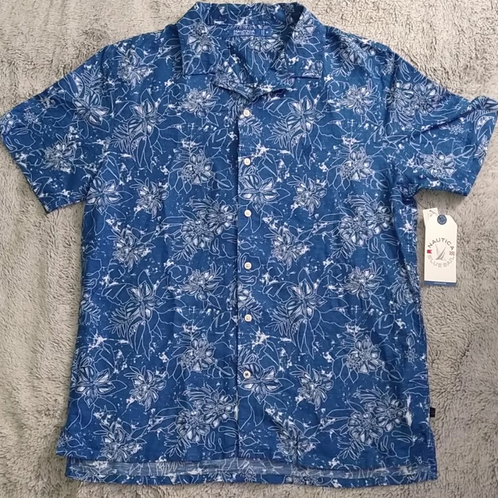 Men's Nautica Blue Sail linen shirt